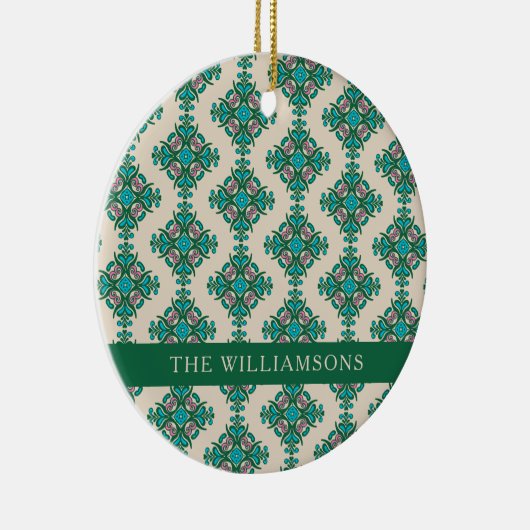 ヴィンテージ華美アールヌーボーグパーソナライズされたリーン セラミックオーナメント (右)