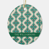 ヴィンテージ華美アールヌーボーグパーソナライズされたリーン セラミックオーナメント (左)