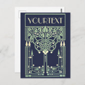 ヴィンテージ華美アールヌーボー ポストカード (正面/裏面)