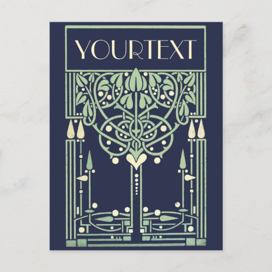 ヴィンテージ華美アールヌーボー ポストカード (正面)