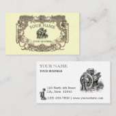 ヴィンテージ華美エビクトリアンラスチームパンクテンプレート 名刺 (正面/裏面)