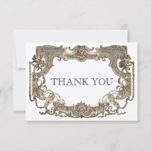 ヴィンテージ華美エラビクトリアンーテンプレート サンキューカード (正面)
