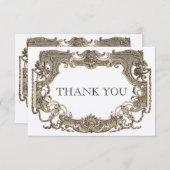 ヴィンテージ華美エラビクトリアンーテンプレート サンキューカード (正面/裏面)