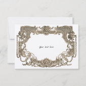 ヴィンテージ華美エラビクトリアンーテンプレート サンキューカード (裏面)