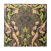 ヴィンテージ華美カラフルアールヌーボー タイル (正面)