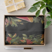 ヴィンテージ華美カラフルフローラメリークリスマス 薄葉紙 (ギフト)