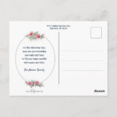 ヴィンテージ華美クリスマスグリーティングとバラ ポストカード (裏面)