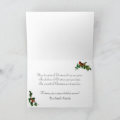 ヴィンテージ華美クリスマスグリーティングカード シーズンカード (内部)