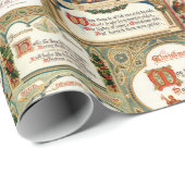 ヴィンテージ華美クリスマスグリーティングコラージュ ラッピングペーパー (ロールコーナー)