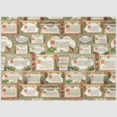 ヴィンテージ華美クリスマスグリーティングコラージュ 薄葉紙 (正面)