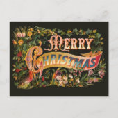 ヴィンテージ華美クリスマスグリーティングポストカード シーズンポストカード (正面)