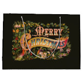 ヴィンテージ華美クリスマスグリーティング ラージペーパーバッグ (裏面)