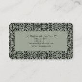 ヴィンテージ華美グレイプロフェッショナルクラシカル 名刺 (裏面)