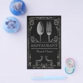 ヴィンテージ華美シルバースプーンフォークレストランカフェ チラシ (シングル)