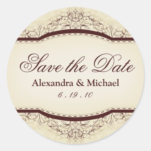 ヴィンテージ華美シール ラウンドシール (正面)