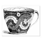 ヴィンテージ華美ティーカップラバーアートスタンプ ラバースタンプ (インプリント)