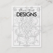 ヴィンテージ華美デザインイヤリング表示カード 名刺 (正面)