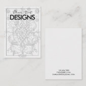 ヴィンテージ華美デザインイヤリング表示カード 名刺 (正面/裏面)