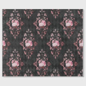 ヴィンテージ華美バラハーレクイン模様 ラッピングペーパー (フラット)