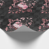 ヴィンテージ華美バラハーレクイン模様 ラッピングペーパー (角)