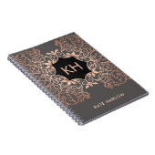 ヴィンテージ華美バラ金ゴールドモノグラム ノートブック (右側)