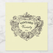 ヴィンテージ華美バロックビクトリアンロ縁どコ ワインラベル (シングルラベル)