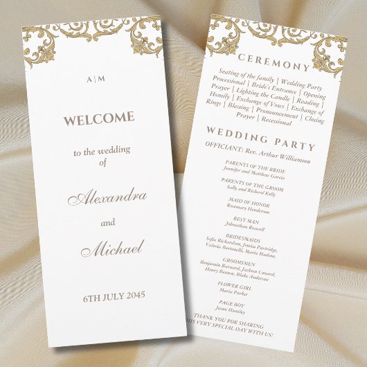 ヴィンテージ華美バロック結婚式 プログラム