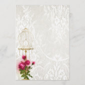 ヴィンテージ華美バードケージレースフローラブライダルシャワー アドバイスカード (裏面)