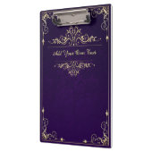 ヴィンテージ華美パエレガントープルダマスク クリップボード (左)