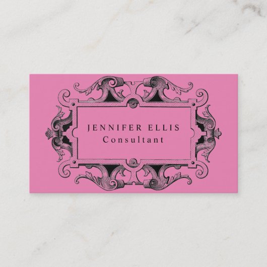 ヴィンテージ華美パターン選択オリジナル 名刺 (正面)