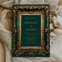 ヴィンテージ華美フレームエメラルドグリーン金ゴールド結婚ズ