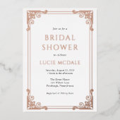 ヴィンテージ華美フレームブライダルシャワー実在 箔招待状 (正面)