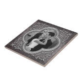 ヴィンテージ華美フレーム写真テンプレート結婚のタイル タイル (側面)