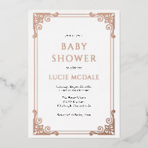 ヴィンテージ華美フレーム赤ちゃんシャワー実在