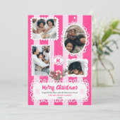ヴィンテージ華美フレームPink Christmas 5枚 シーズンカード (スタンド正面)