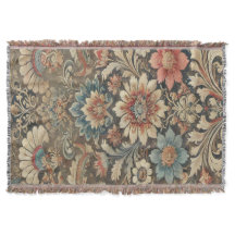 ヴィンテージ華美フローラBrocade暖色トーン自然版