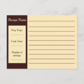 ヴィンテージ華美ブライダルシャワーレシピカード インビテーションポストカード (裏面)