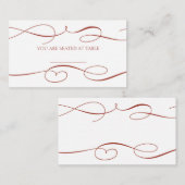 ヴィンテージ華美ブルゴーニュ結婚ー座席表 プレイスカード (正面/裏面)