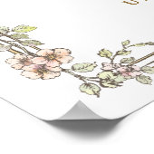 ヴィンテージ華美ボヘミアンブライダルシャワー歓迎 ポスター (角)