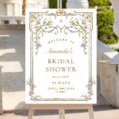 ヴィンテージ華美ボヘミアンブライダルシャワー歓迎 ポスター