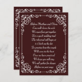 ヴィンテージ華美リハーサルディナーポエム招待状 招待状 (正面/裏面)