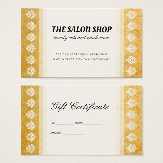 ヴィンテージ華美型ギフト券 (正面&裏面)