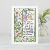 ヴィンテージ華美宗教復活祭の聖句とナルシシ シーズンカード (スタンド正面)