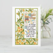 ヴィンテージ華美宗教復活祭の賛美歌とプリムローズ シーズンカード (スタンド正面)