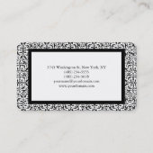 ヴィンテージ華美白黒クラシカルプロフェッショナル 名刺 (裏面)