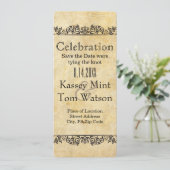 ヴィンテージ華美縁ど招待状 セーブザデート (スタンド正面)