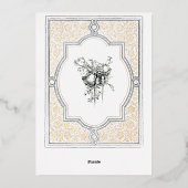 ヴィンテージ華美縁ど結婚s 箔招待状 (裏面)