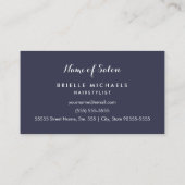 ヴィンテージ華美美容用コームとピンクフローラ 名刺 (裏面)