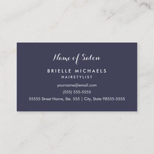 ヴィンテージ華美美容用コームとピンクフローラ 名刺 (裏面)