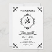 ヴィンテージ華美装飾結婚ゴシック 招待状 (正面)